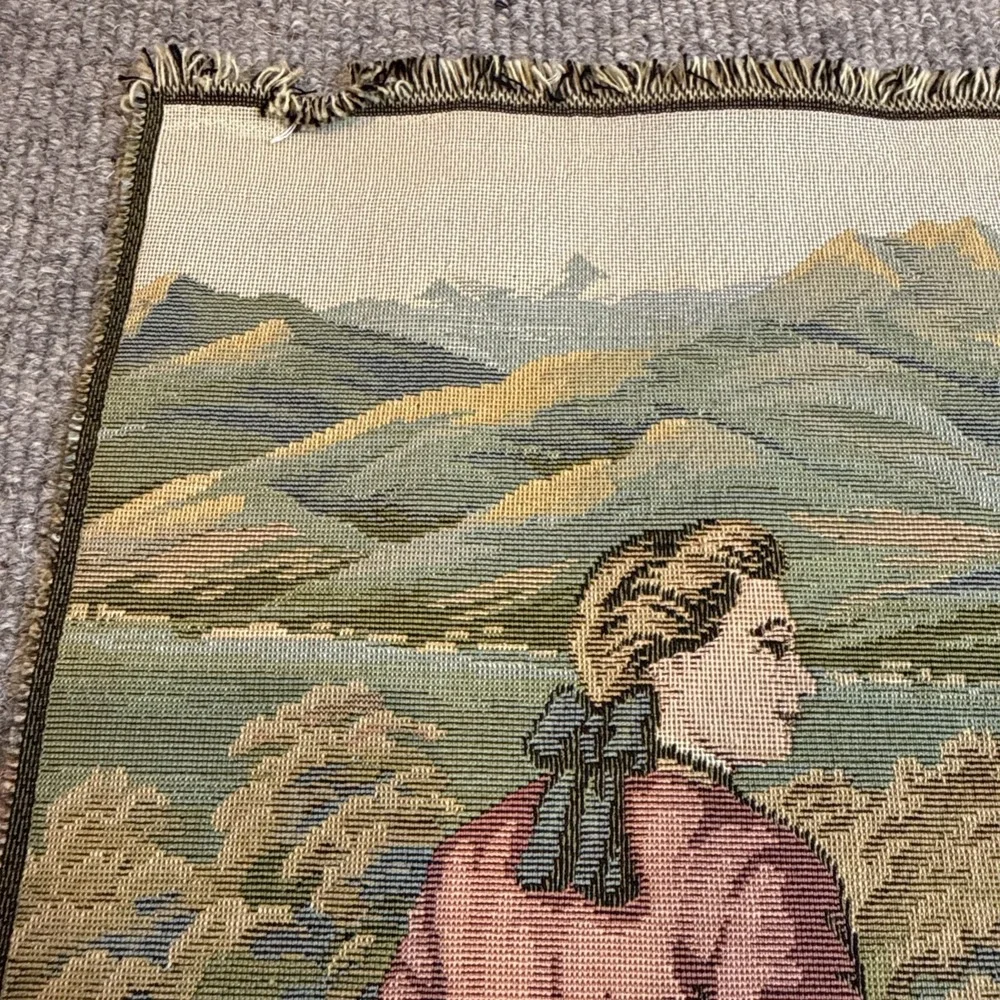 Tapestry‎ Romantic Wall Hanging Dame Lago Medieval Floral Garden Projects 19x19